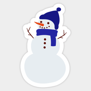 Snowman in Blue Sticker